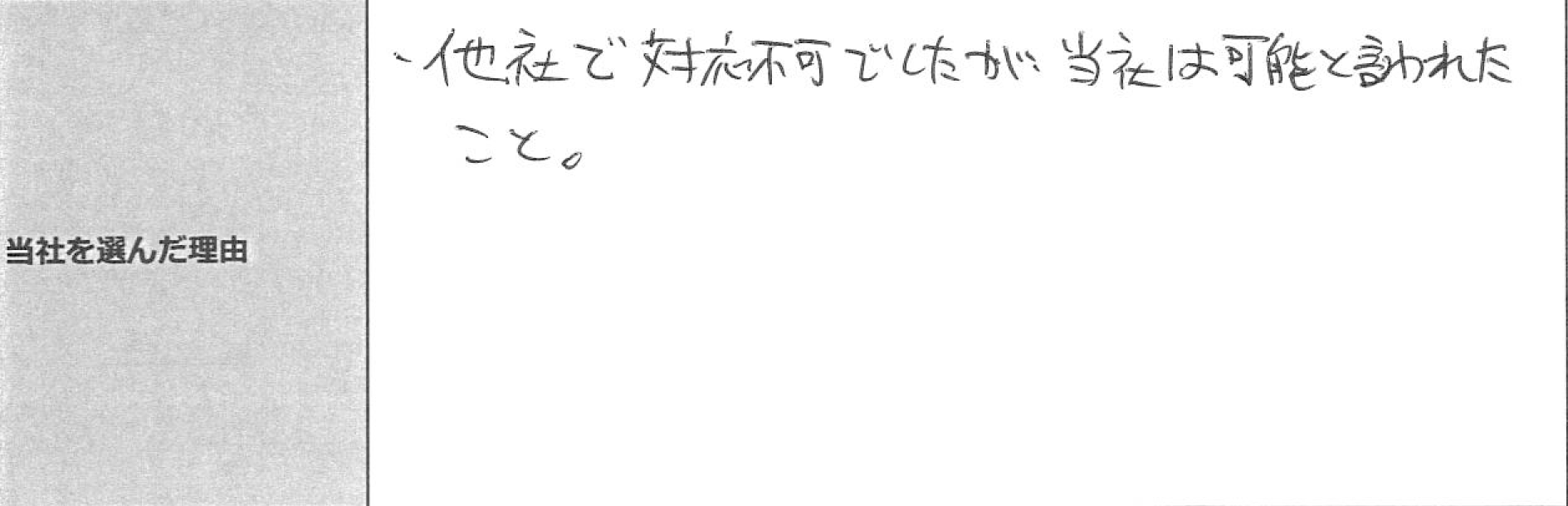 ご利用者様の声