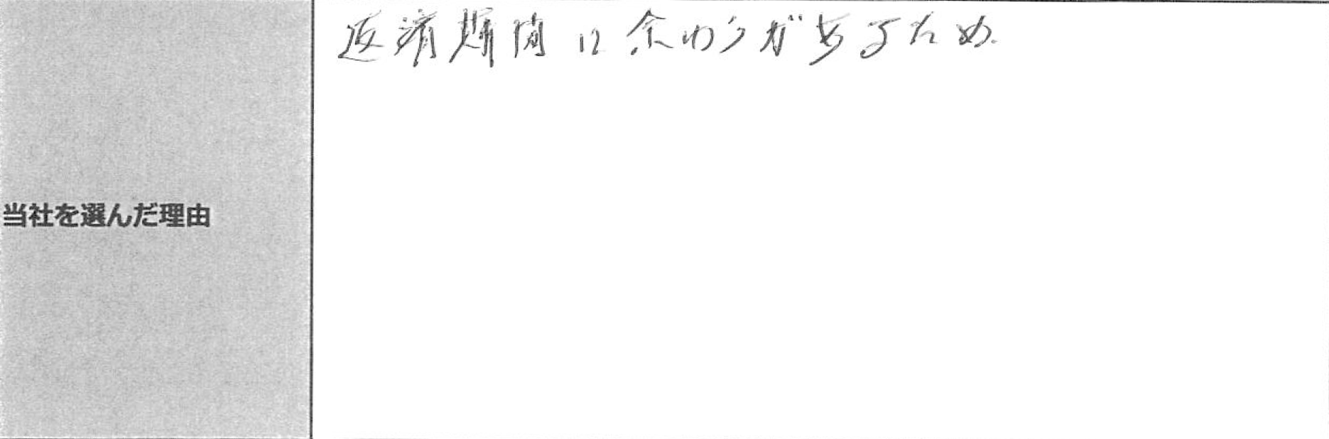 ご利用者様の声