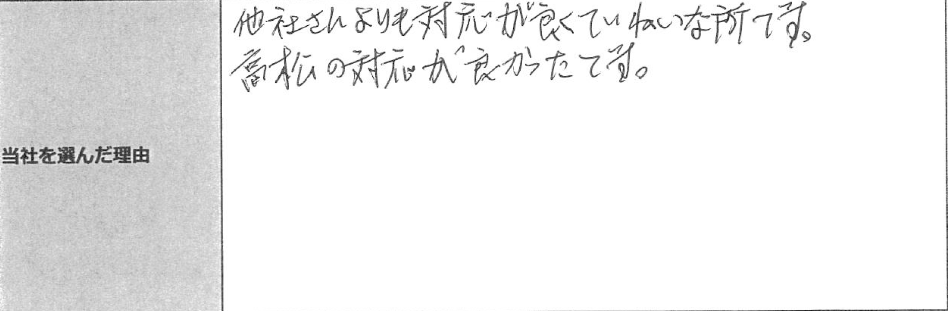 ご利用者様の声