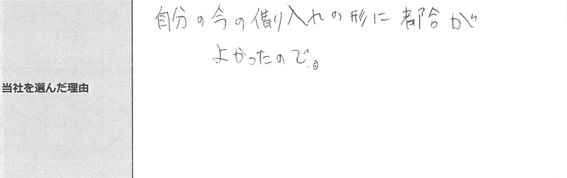 ご利用者様の声