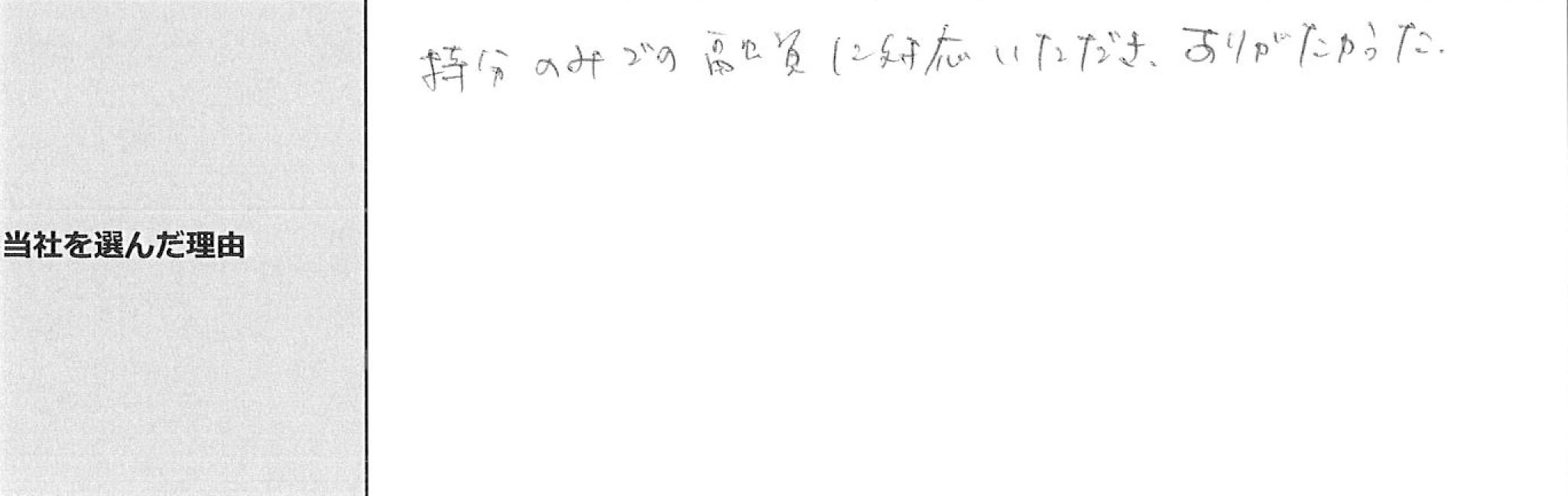 ご利用者様の声