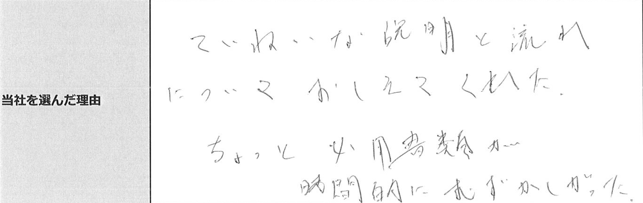 ご利用者様の声