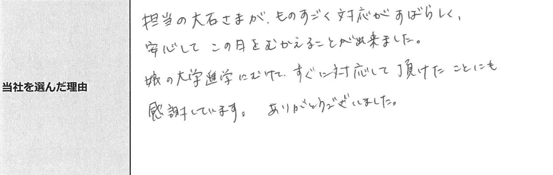 ご利用者様の声