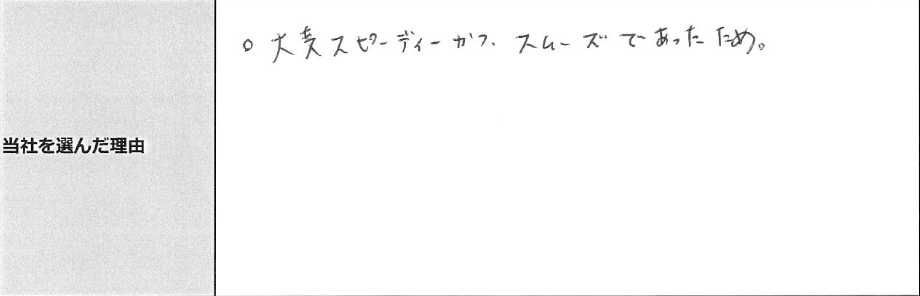 ご利用者様の声