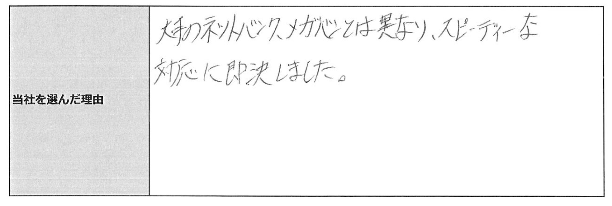 ご利用者様の声