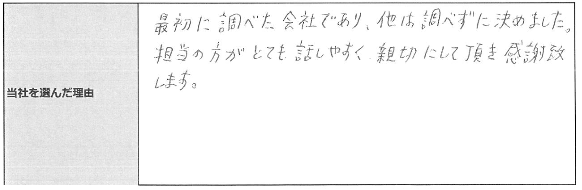 ご利用者様の声