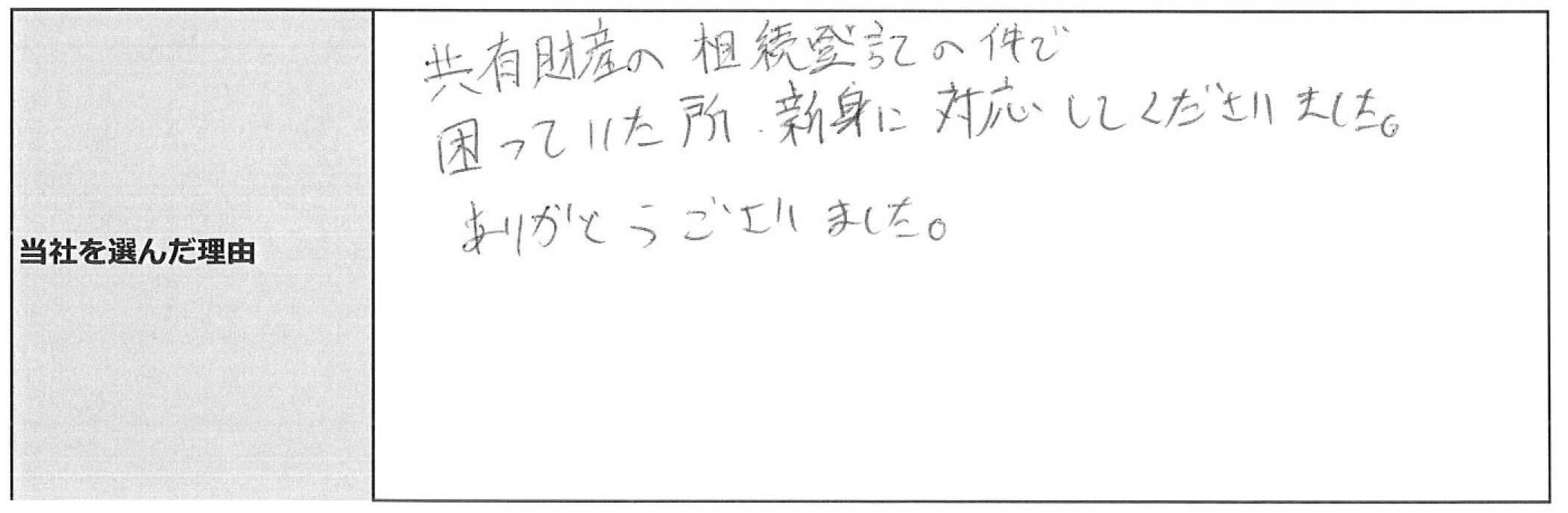 ご利用者様の声