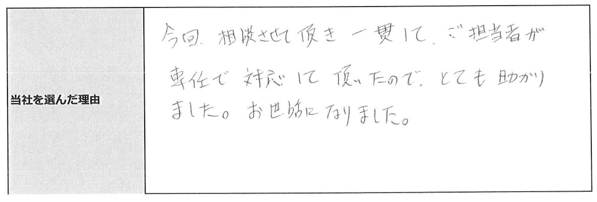 ご利用者様の声