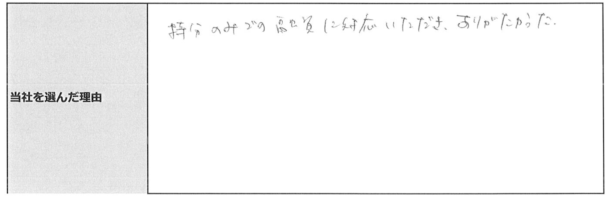 ご利用者様の声