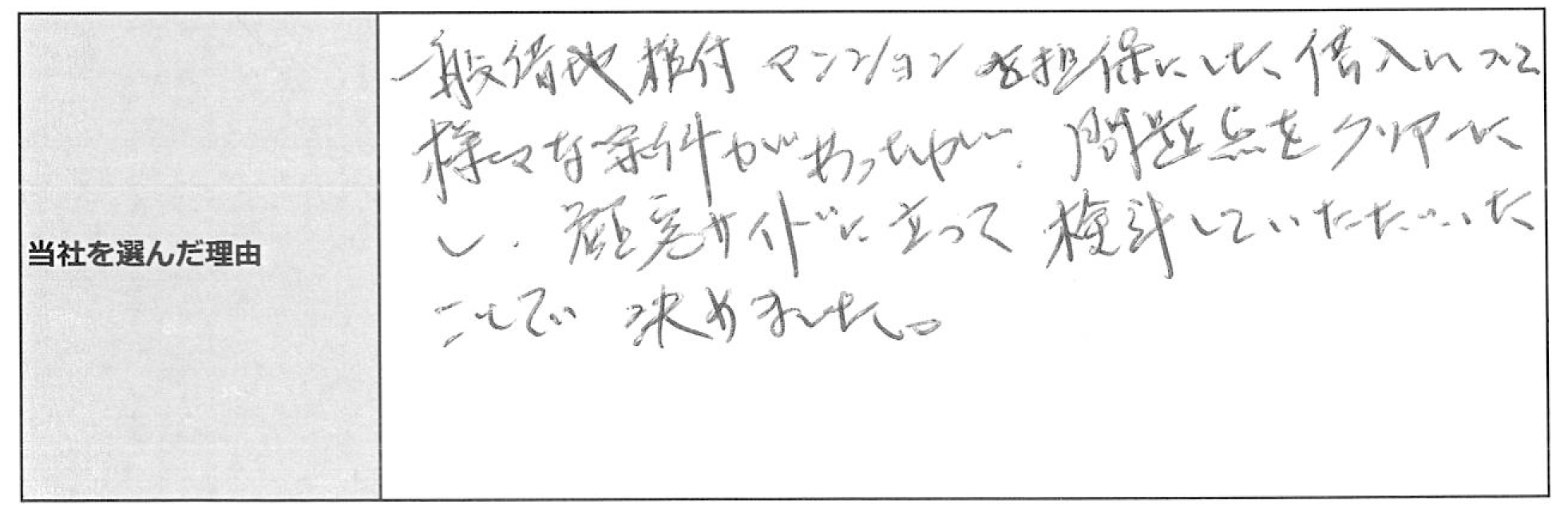 ご利用者様の声