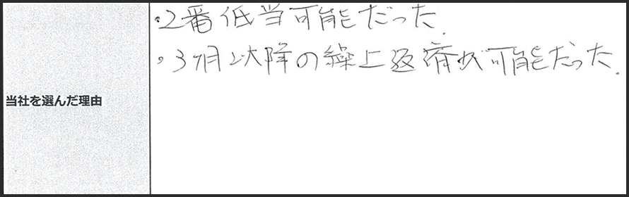 ご利用者様の声